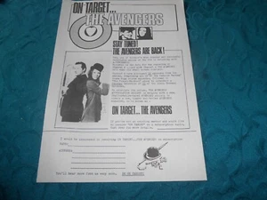 On Target - The Avengers Appreciation Society Two-sided Information Sheet 1983 - Picture 1 of 1