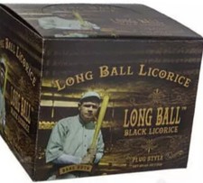 Babe Ruths Long Ball Black Licorice box of 8 , 3.5 oz Pouches