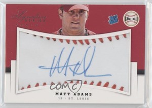 2012 Panini Signature Series Rated Game Ball /299 Matt Adams Rookie Auto RC