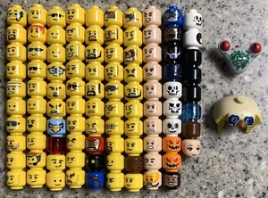 LEGO 100 Pc Minifigure Head Face Assorted Lot - Picture 1 of 1