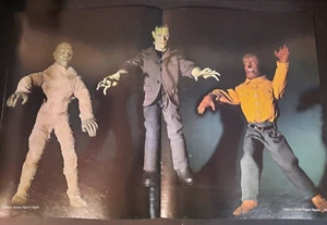 1997 UNIVERSAL MONSTERS Figuren Mumie Frankenstein ~ Magazin Centerfold Poster - Bild 1 von 1