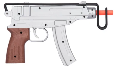 UKARMS M37AS Scorpion Spring Pistol w/ Folding Stock (Silver) - Image 1 of 2