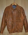 Real Leather Jacket Size Small Mens Brown