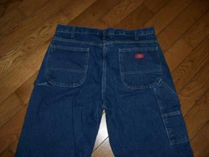 DICKIES MEN'S CARPENTER FIT DARK DENIM JEANS WAIST 36 LENGTH 34 - Picture 1 of 4