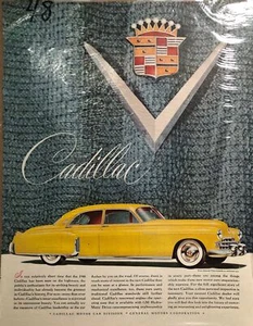 1948 Vintage Cadillac Ad - Striking Beauty and Individuality of the Cadillac - Bild 1 von 2