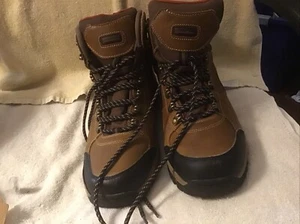 Eddie Bauer Brandon Brown Leather Waterproof Hiking Trail Boot Mens USA  Size 12 - Picture 1 of 8