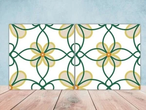 Juego de 2 azulejos de pared de cerámica española cocina mediterránea decoración salpicadero - Imagen 1 de 2