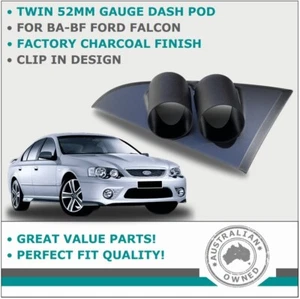 FORD FALCON BA/BF 2002-2010 DASH POD GREY COLOUR FOR 2x 52mm GAUGES - Bild 1 von 2