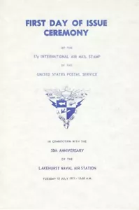 #C80 17cStatue pf Liberty Airmail Stamps First Day Ceremony Program - Picture 1 of 3