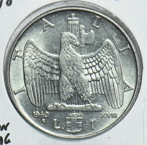 Italy 1940 Lira Eagle animal 198129 combine shipping - Picture 1 of 2