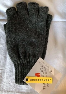 Bruceriver Men's Knitted Fingerless Ragg Gloves with Thinsulate Lining New Tags - Picture 1 of 4