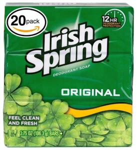 Irish Spring Deodorant Soap Original Scent 20 Bars 75oz Long Lasting Fresh - Picture 1 of 1