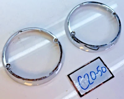 NUEVO 1950 1951 OLDSMOBILE 98 PAR DE FAROS TRASEROS CROMADOS BISEL DE LUZ 5939088 C20-50 Foto 1 de 4