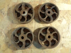 Antique Cast Iron Scale Wheels; 5 inch Diameter - Picture 1 of 4