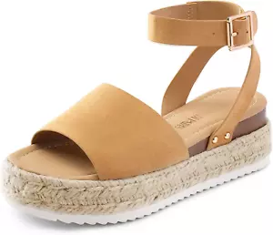 Women'S Platform Espadrilles Ankle Strap Wedge Sandals - Summer Shoes - Picture 1 of 12