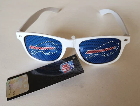 New With Tags! Buffalo Bills Game Day Shades White Sunglasses NFL Licensed Cover