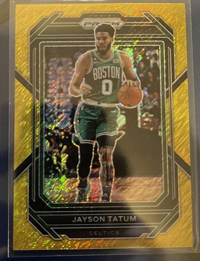 2022-23 Panini Prizm FOTL #17 JAYSON TATUM GOLD SHIMMER PRIZM 04/10 RARE CELTICS