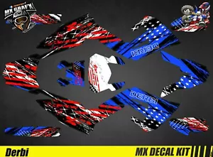 Kit Déco Moto pour / Mx Decal Kit for Derbi 50 - US Force - Imagen 1 de 1