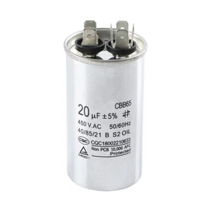20UF ±5% CBB65 Capacitor 450V Round Run Start Capacitor CBB65 450VAC for AC M... - Picture 1 of 9