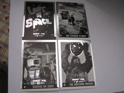 Lost in Space Rare Reprint Promo Card Set of 4 Scarce Silver foil cards  - Image 1 of 4