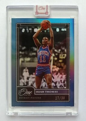 2020-21 Panini One and One  Legends Blue #177 Isiah Thomas 17/30 - Image 1 of 2