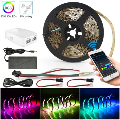 5M RGB LED Digital Streifen 5050 300LEDs Dreamlight Licht Stripe WiFi Controller - Bild 1 von 4