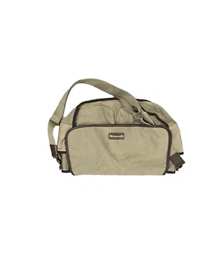 Nuevo Bolso Mensajero de Lona True Religion para Laptop Color Verde Marrón Borde Foto 1 de 4