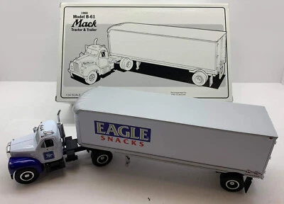 1st Gear 1/34 Mack 1960 Model B-61 Tractor & Trailer Eagle Snacks #4 19-1394 4 - Image 1 of 4