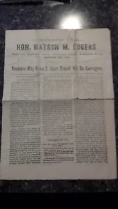 Watertown N.Y. Convenzione Repubblicana 1889 Watson m. Rogers Discorso - Foto 1 di 2