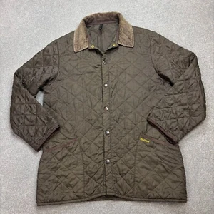 Barbour Jacket Adult Large Brown Quilted Country Hunting Field Coat Mens - Picture 1 of 11