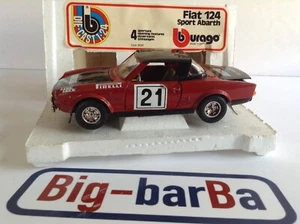 🔥Lot vintage🚗 BBURAGO FIAT 124 SPORT ABARTH NEW IN BOX 1/24 👏 STREPITOSA🏅 - Foto 1 di 14