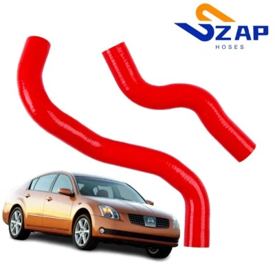 For 2004 2005 2006 2008 Nissan Maxima 3.5L V6 VQ35DE Red Silicone Radiator Hose - Image 1 of 4