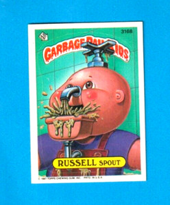 1987 Garbage Pail Kids Original 8th Series "RUSSELL SPOUT" #316b Sticker Card