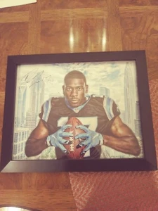 Devin Funchess Carolina Panthers Signed 11x14 Framed Photo Michigan Wolverines - Picture 1 of 2