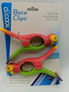 Parrot Birds Towel Clips Boca Clips ( Keeps Beach Towels In Place) - Picture 1 of 7