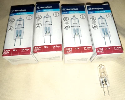 4 Pcs 10W G4 Light Bulb Westinghouse 12V Landscape Malibu Replacement Bi-Pin - Image 1 of 3