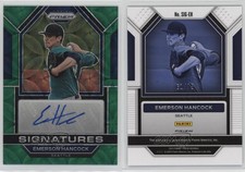2023 Panini Prizm Signatures Green Scope Prizm /75 Emerson Hancock #SIG-EH Auto