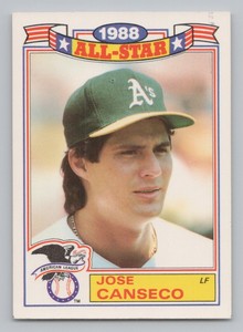 Jose Canseco 1989 Topps Glossy All-Stars #6  - Oakland Athletics