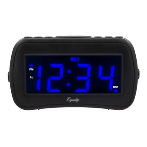 30022 Equity by La Crosse AC Powered 1.4" Blue LED Insta Set Digital Alarm Clock - Picture 1 of 6
