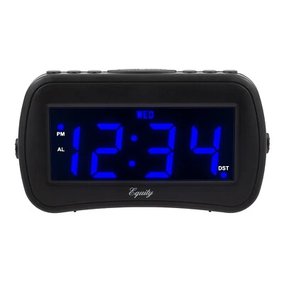30022 Equity by La Crosse AC Powered 1.4" Blue LED Insta Set Digital Alarm Clock