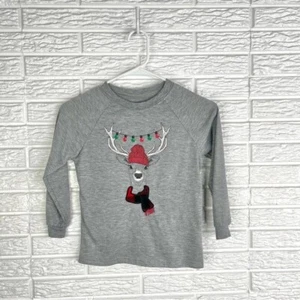 Holiday FamJams Christmas Reindeer Long Sleeve Pajama Top Size Small 6/7 - Picture 1 of 4
