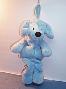 GUND Spunky Zugschnur musikalisch blau Krippe Plüschtier Hund 58960 Wiegenlied FUNKTIONIERT - EX - Bild 1 von 4