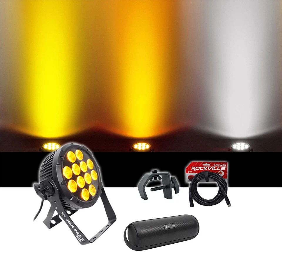 Chauvet DJ SlimPar Pro W USB Light+UV LED Wash Light+Cable+Clamp+Speaker - Image 1 of 4