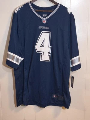 Nuevo con etiquetas Nike NFL On Field Dallas Cowboys #4 Dak Prescott para mujer XXL (42 pulgadas) azul Foto 1 de 4