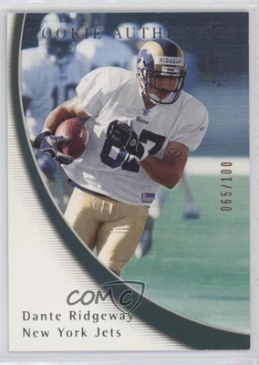 2005 SP Authentic Rookie Authentics Parallel /100 Dante Ridgeway #102 RC - Image 1 of 2