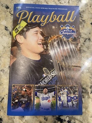 🏆🇯🇵2025 LOS ANGELES DODGERS PLAYBILL MAGAZINE Spring Training- Shohei Ohtani - Image 1 of 2