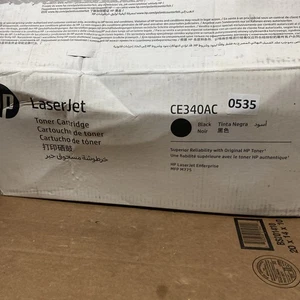 Genuine HP 651A LaserJet Toner Cartridge - Black CE340AC Open Box Sealed Bag - Picture 1 of 10