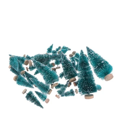  48 PC Miniature Tree Decorations Christams Holiday Ornaments Trees - Image 1 of 4