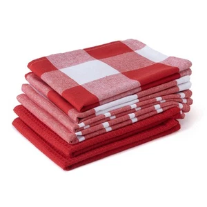 Encasa Homes Christmas Kitchen Dish Towels X-Large 18 x 28 inch (6 pcs Set of... - Picture 1 of 6