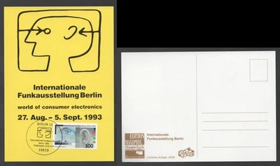 1993 Germany Radio Exhibition FDC. Berlin First Day Maximum Card. Maxi, PHQ - Image 1 of 3